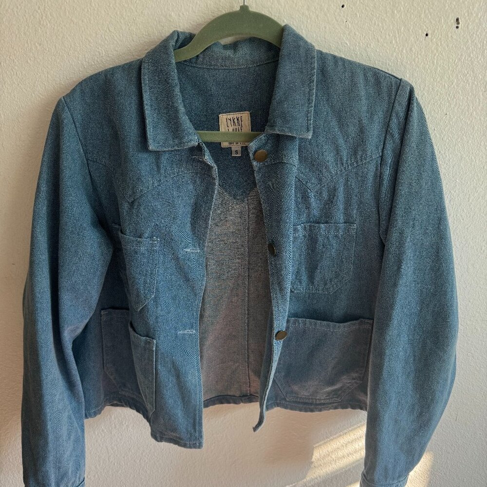 Lykke Wullf shrunken denim ranch jacket size S